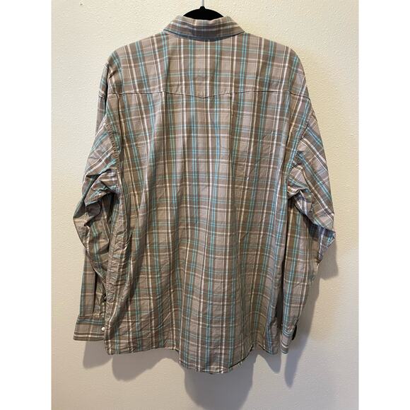 Panhandle Select Men's Pearl Snap Plaid Shirt, Size Large - Picture 3 of 3